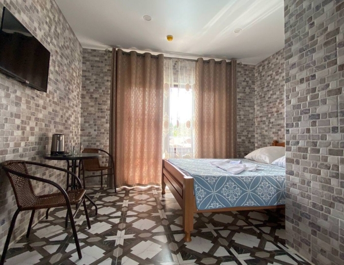 2-местный 1-комнатный номер стандарт с 1 двуспальной кроватью - Отель «Галина» Алахадзы